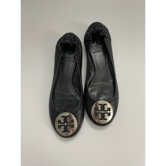 Tory Burch Minnie Travel Ballet Black Size 6.5 - Picture 2 of 7